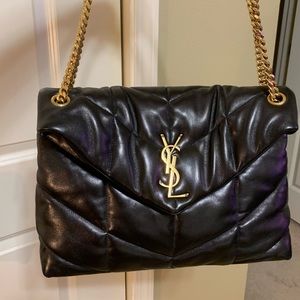 Authentic YSL Leather Puffer Bag with Box/Sleeper
